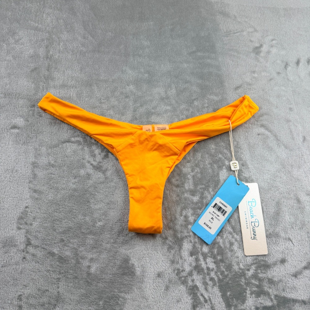 Beach Bunny Chrissy Micro Tango Bikini Bottom Sole Orange Womens XL B18113B7 NWT
